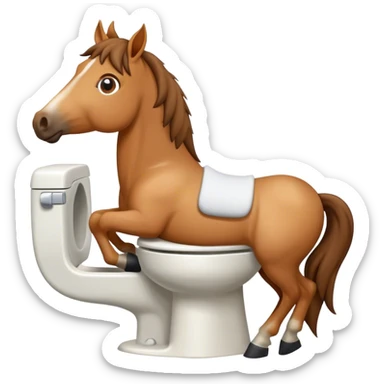 Pferd auf toilette sticker