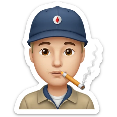 Göz vuruma başınada papaq ağzın da siqaret sticker