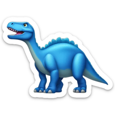blue dinosaur sticker