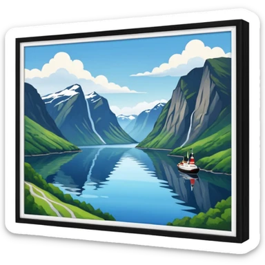 Norwegian fjords  sticker