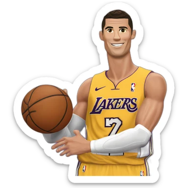 cristiano ronaldo los angeles lakers sticker