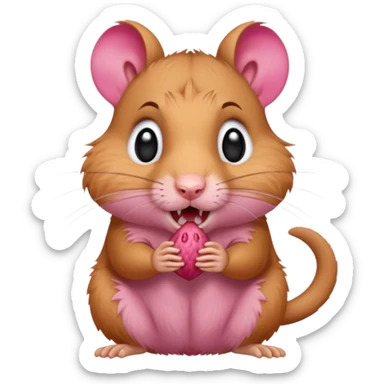 a Rabid Gerbil begging for food sticker