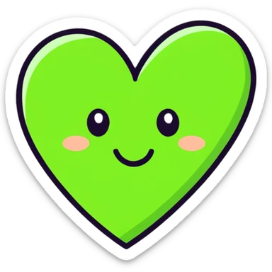 INFJ green heart love sticker