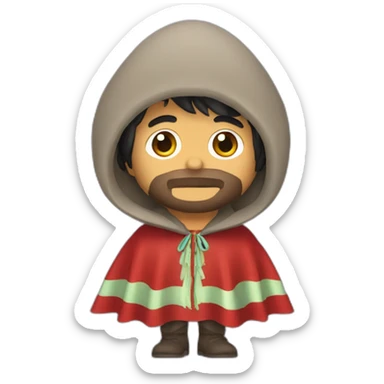 Ringo con poncho peruano sticker