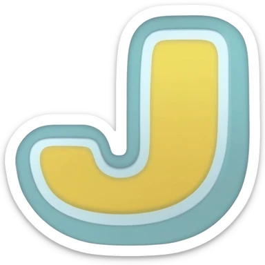 Letter J sticker