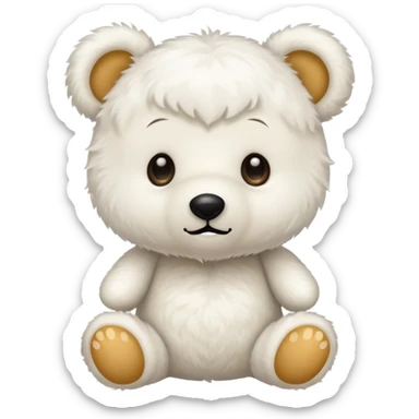 Oso de peluche blanco cute sticker