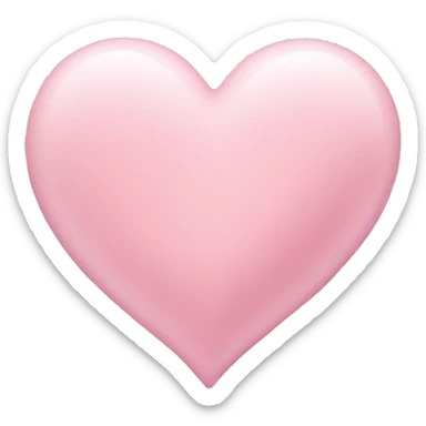 Light pink love heart sticker