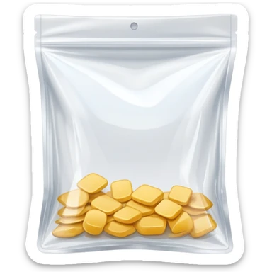 completely empty transparent ziplock bag sticker