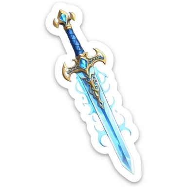 magical greatswod with a lich powers in it sticker