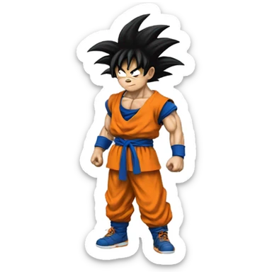 Goku as a thug sticker