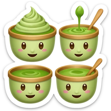 Matcha aesthetic emojis sticker