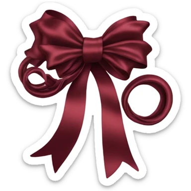 dark red bow sticker
