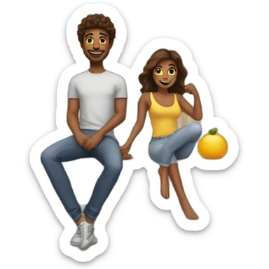 Good morning with bestie  sticker