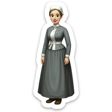 Full-length nurse 1870 sticker