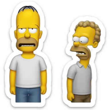 Homer qui étrangle bart sticker