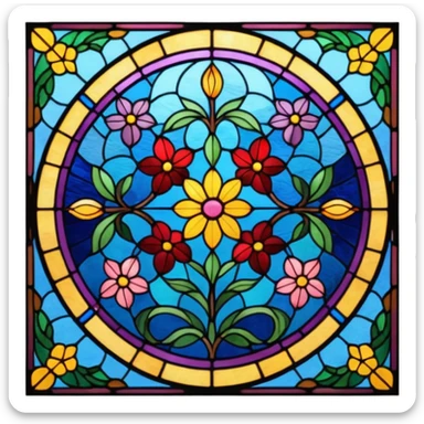 Stained glass window sticker