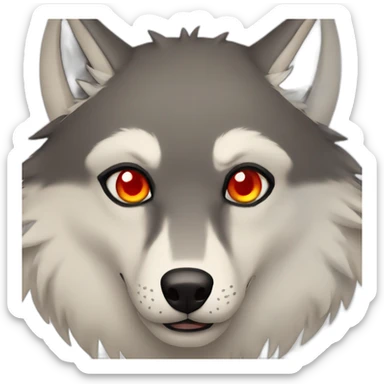 red eyes wolf sticker