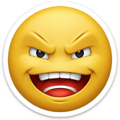 Smiley face wants to fight sticker