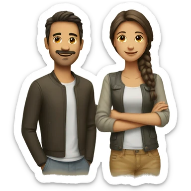 pareja  sticker