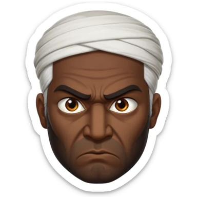 in profile, angry Iranian sticker