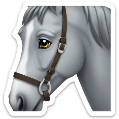 Gray horse sticker
