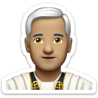 spanish priest white robes sticker