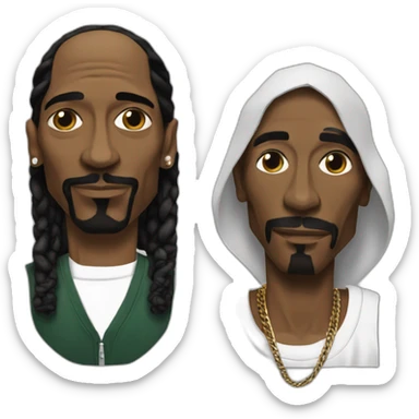 Snoop dogg ando Tupac Shakur sticker