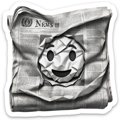 generate realistic detailed news paper sticker