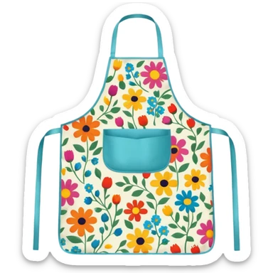 colorful kitchen apron  sticker