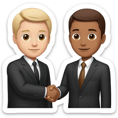 business person in a suit shaking hands with another person sticker