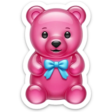 Pink Crystalline Gummybear sticker