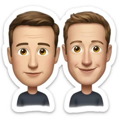 elon musk and mark zuckerberg sticker
