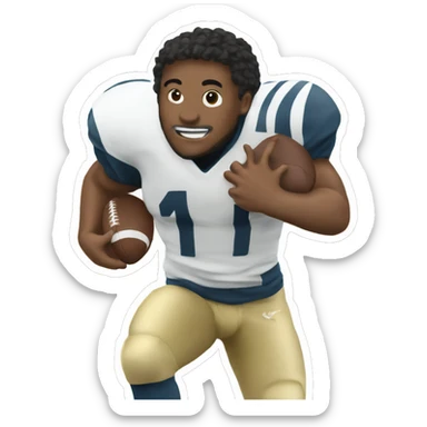 Dime with a football player on it sticker