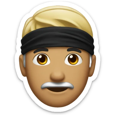 man with a black bandana around his neck sticker