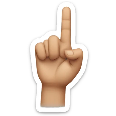 two fingers from left hand sticker