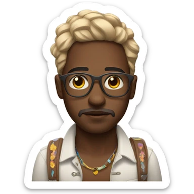 coachella attendee with serious study vibes sticker