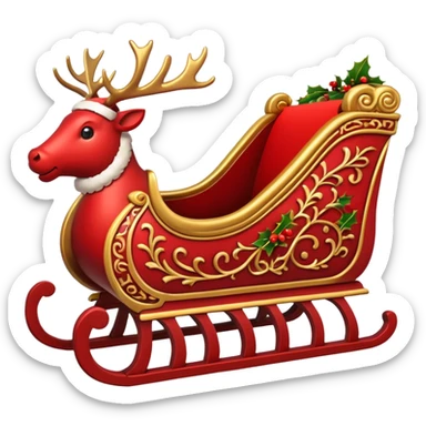 santa's sleigh sticker