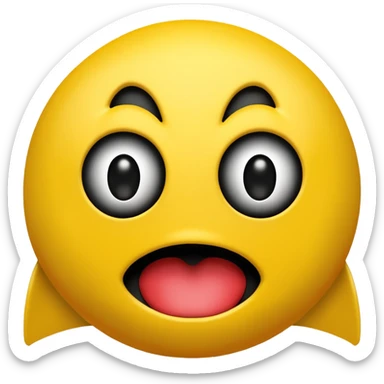 Pac-Man which just has two black dots as the eyes and a wide open mouth which is just pitch black sticker