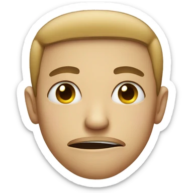 Disgusted mugging face sticker