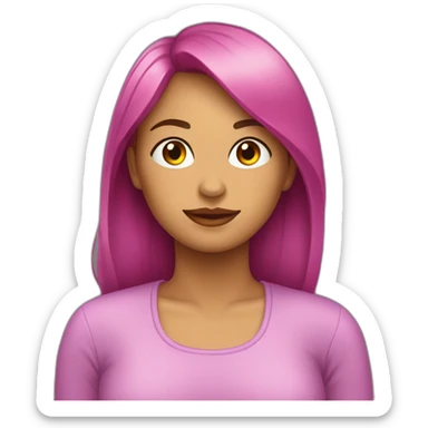 mujer con reflejos rubios sticker