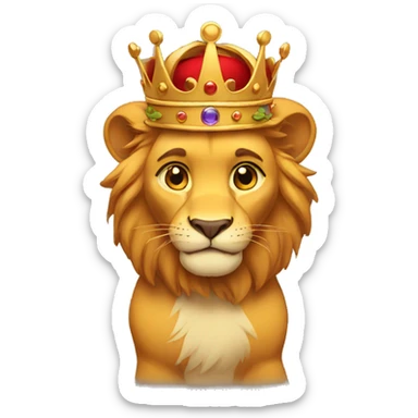 Simba with a crown sticker