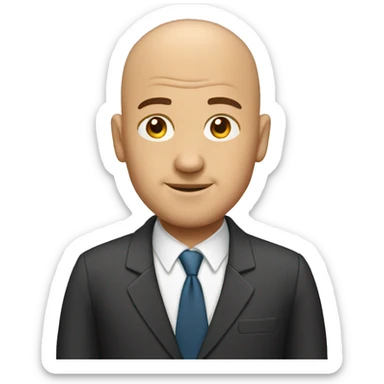 bald business man sticker