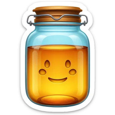 Amber jar sticker