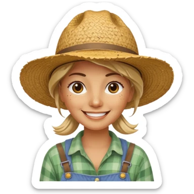 female farmer sticker