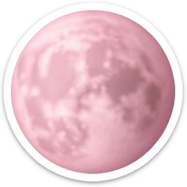 light pink moon sticker