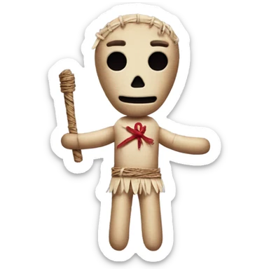 Voodoo doll sticker