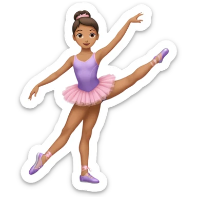 Ballerina (arabesque), street dancer. sticker