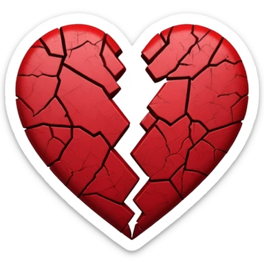 broken heart with emo style sticker