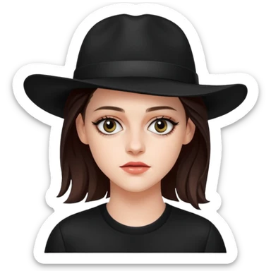 Kristen stewart with hat sticker