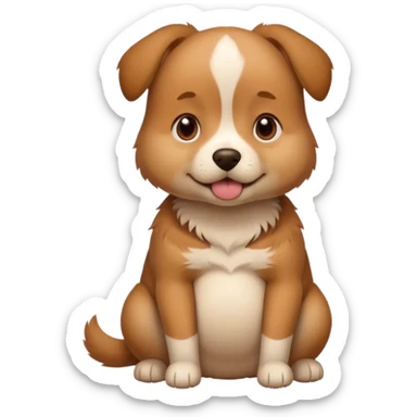 pregnant dog holding its belly sticker